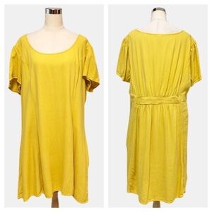 ➕ Old Navy Yellow Short Sleeve Shift Dress Sz XXL